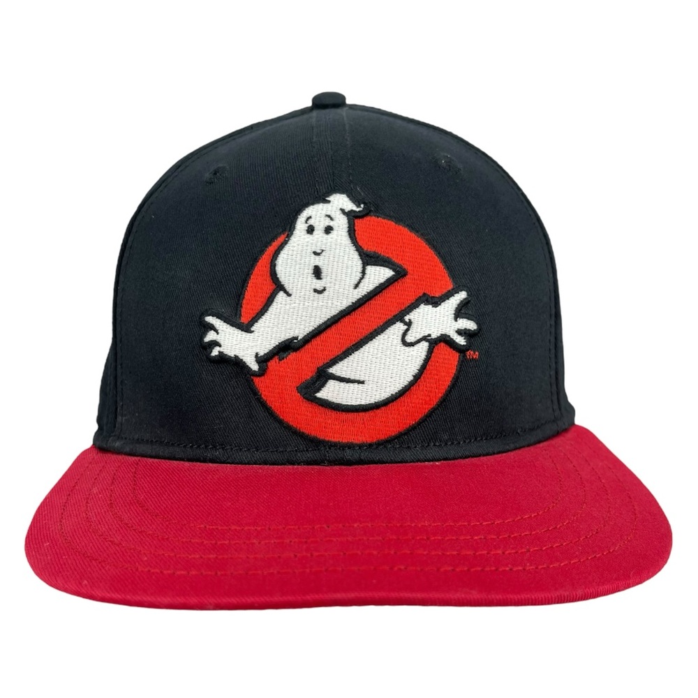 Ghostsbusters Black & Red Flat Bill Size Medium Hat Cap